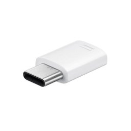 ADAPTADOR MICRO USB PARA USB-C SAMSUNG BRANCO EE-GN930BWEGBR - 1