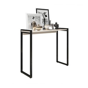 Aparador Ísis Industrial Mdf e Ferro Elegante - Preto/off