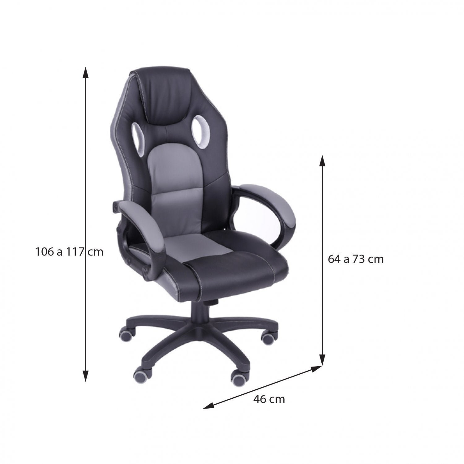 Cadeira Gamer com Relax e Braço Estofado Raptor 3316 Or Design - 5
