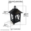 Ver imagem 2 de Lanterna Artesanal Iluminação Bom Preço Direto da Fábrica - Preto