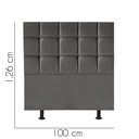 Ver imagem 2 de Cabeceira Estofada Cama Box Solteiro 100cm Espanha Suede Cinza Escuro- Mabe Magazine