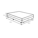 Ver imagem 4 de Cama Box Baú King 193 Bipartido Tecido Suede Cinza com Colchão de Molas Ensacadas Evolution - Probel