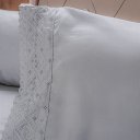 Ver imagem 2 de Jogo de Cama Broderie Microfibra Queen 4 Peças Cinza