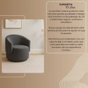 Ver imagem 7 de Poltrona Orgânica Bouclé Cinza Escuro para Sala Quarto Recepção Confortável Elegante Divani