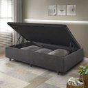 Ver imagem 1 de Cama Box Baú 96x203x34 Solteirão Cm Linho com Pistão a Gás