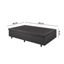 Ver imagem 2 de Cama Box Baú 96x203x34 Solteirão Cm Linho com Pistão a Gás