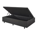 Ver imagem 3 de Cama Box Baú 96x203x34 Solteirão Cm Linho com Pistão a Gás