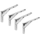 Ver imagem 1 de Kit 02 Pares Suporte para Mesa Dobrável Retrátil 30 Cm H02 Mão Francesa Branco - Lyam