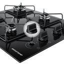 Ver imagem 4 de Cooktop 4 Bocas a Gás Grades de Ferro Amarado Chama Simmer Bdd61be Brastemp