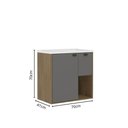 Ver imagem 3 de Balcão para Banheiro Pia 1 Porta 1 Gaveta Grafite Bertolini