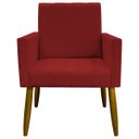 Ver imagem 3 de Kit 8 Poltronas Decorativas para Sala Mari Suede Cores Pé Palito Castanho
