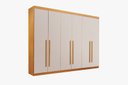 Ver imagem 1 de Guarda Roupa Gramado Casal com 6 Portas de Abrir 6 Gavetas 100% Mdf:off White/cinamomo