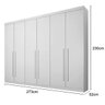 Guarda Roupa Gramado Casal com 6 Portas de Abrir 6 Gavetas 100% Mdf:off White/cinamomo - 3