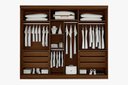 Ver imagem 2 de Guarda Roupa Gramado Casal com 6 Portas de Abrir 6 Gavetas 100% Mdf:off White/cinamomo