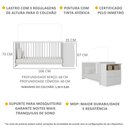 Ver imagem 4 de Berço Cômoda com Colchão, Poltrona de Amamentação e Puff Meu Bebê Multimóveis MP4102 Branco/