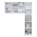 Ver imagem 3 de Lavanderia Modulada Jundiaí 1 Armário Multiuso e Armário Aéreo Branco Kaiki Móveis