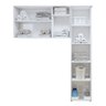 Lavanderia Modulada Jundiaí 1 Armário Multiuso e Armário Aéreo Branco Kaiki Móveis - 3