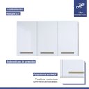 Ver imagem 7 de Lavanderia Modulada Jundiaí 1 Armário Multiuso e Armário Aéreo Branco Kaiki Móveis