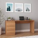 Ver imagem 1 de Escrivaninha Planejada Mesa Escritório Hera 3 Gavetas 163cm CabeCasa MadeiraOriginals Louro Marrom