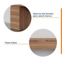 Ver imagem 4 de Escrivaninha Planejada Mesa Escritório Hera 3 Gavetas 163cm CabeCasa MadeiraOriginals Louro Marrom