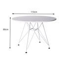 Ver imagem 3 de Mesa de Jantar Eames Redonda 110cm Branca com Ferro Branco - Up Home