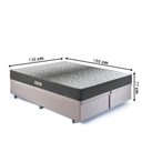 Ver imagem 2 de Cama Baú Casal 138x188 Bipartido Suede Bege com Dual Firm Espuma Ecoflex