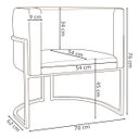 Ver imagem 4 de Poltrona Decorativa para Sala Recepção Luna Suede Base Ferro Champagne