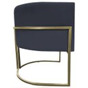 Ver imagem 6 de Poltrona Decorativa para Sala Recepção Luna Suede Base Ferro Champagne