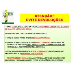 Kit Instalação Gás Encanado Mangueira 80cm+registro+adaptado - 2