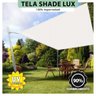 Tela Lona Branca 2x1 Metros Sombreamento Impermeável Shade Lux + Kit - 4