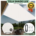 Ver imagem 1 de Tela Lona Branca 2x1 Metros Sombreamento Impermeável Shade Lux + Kit