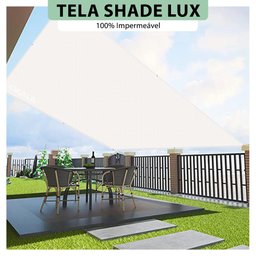 Tela Lona Branca 2x1 Metros Sombreamento Impermeável Shade Lux + Kit - 3