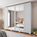 Ver imagem 1 de Guarda Roupa Casal Grande 6 Portas 4 Espelhos Branco Moon
