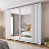 Guarda Roupa Casal Grande 6 Portas 4 Espelhos Branco Moon - 1