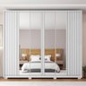 Guarda Roupa Casal Grande 6 Portas 4 Espelhos Branco Moon - 3