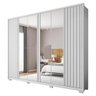 Guarda Roupa Casal Grande 6 Portas 4 Espelhos Branco Moon - 2