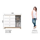 Ver imagem 6 de Quarto de Bebê Completo Aconchego 3 Peças (1 Guarda Roupa + 1 Berço + 1 Cômoda) Qi80 Branco/