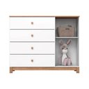 Ver imagem 7 de Quarto de Bebê Completo Aconchego 3 Peças (1 Guarda Roupa + 1 Berço + 1 Cômoda) Qi80 Branco/