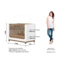 Ver imagem 5 de Quarto de Bebê Completo Aconchego 3 Peças (1 Guarda Roupa + 1 Berço + 1 Cômoda) Qi80 Branco/