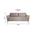 Ver imagem 3 de Sofa 3 Lugares 200cm Veludo Pes Aco Nikos