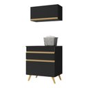 Ver imagem 2 de Conjunto Lavanderia Multiuso Armário e Balcão Multimóveis MP5016 Preto