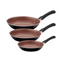 Ver imagem 1 de Jogo de Frigideiras Tramontina Antiaderente Caribe 3 Pç Preto