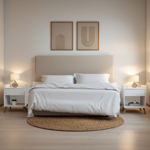 Kit 2 Mesa de Cabeceira para Quarto com Gaveta Decoração Pés Nicho