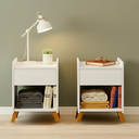 Ver imagem 3 de Kit 2 Mesa de Cabeceira para Quarto com Gaveta Decoração Pés Nicho