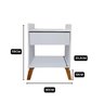 Kit 2 Mesa de Cabeceira para Quarto com Gaveta Decoração Pés Nicho - 3