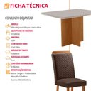 Ver imagem 7 de Mesa de Jantar Olímpia 120 cm Tampo MDF Vidro Canto Copo com 4 Cadeiras Aline