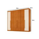 Ver imagem 7 de Guarda Roupa 6 Portas (4 Ripadas) e 6 Gavetas Atenas Cinamomo - Conquista