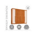 Ver imagem 6 de Guarda Roupa 6 Portas (4 Ripadas) e 6 Gavetas Atenas Cinamomo - Conquista