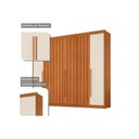 Ver imagem 2 de Guarda Roupa 6 Portas (4 Ripadas) e 6 Gavetas Atenas Cinamomo - Conquista