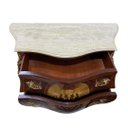Ver imagem 5 de Cômoda Clássica Marchetada com 2 Gavetas e Tampo em Mármore 86x120x56cm